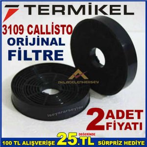 TERMİKEL 3109 CALLİSTO ANKASTRE DAVLUMBAZ FİLTRESİ 3109 CALLİSTO ASPİRATÖR KARBON FİLTRE