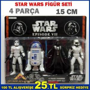 Pilli Işıklı Star Wars Epısode Vıı 4lü Figür Set