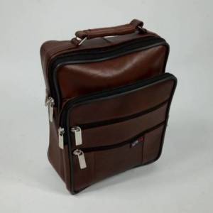 Hakiki Deri Omuz Askılı 5 Cepli Büyük Boy El Çantası 24x20cm