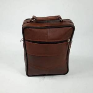 Hakiki Deri Omuz Askılı 5 Cepli Büyük Boy El Çantası 24x20cm