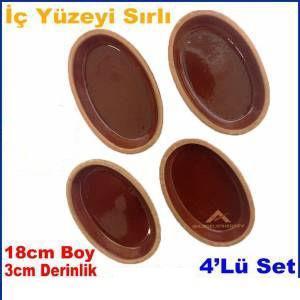 4Ad Toprak Kahvaltı Seti Güveç Fırın Kabı Toprak Güveç Kabı