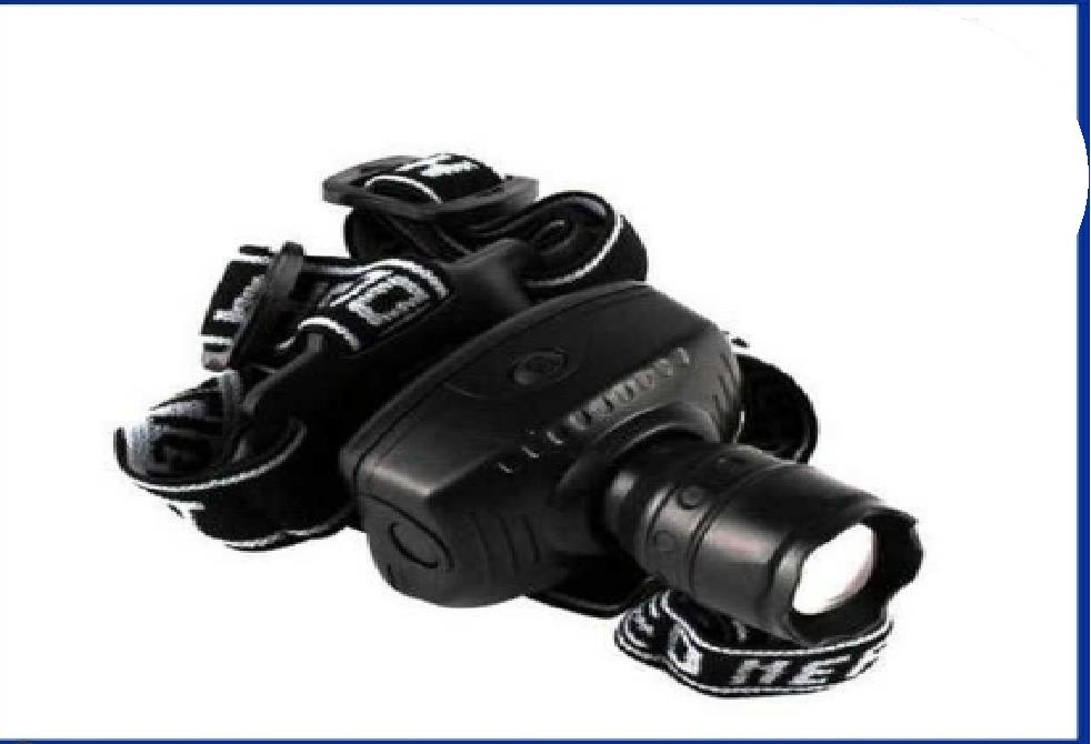 3w Led'li Profesyonel Şarjlı Kafa Feneri Zoomlu