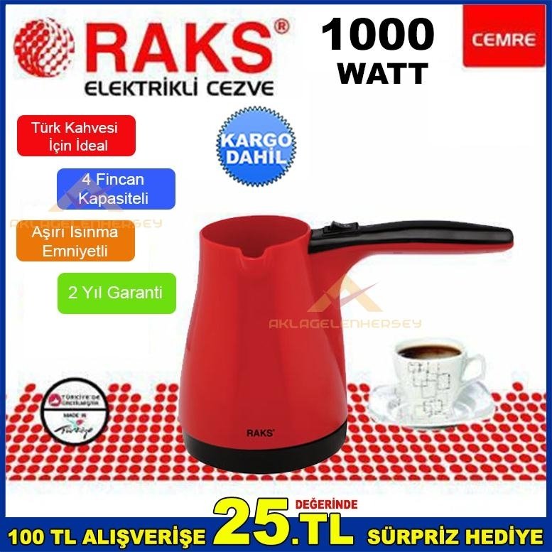 RAKS 1000W TÜRK KAHVESİ İÇİN ELEKTRİKLİ CEZVE