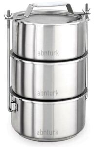 Paslanmaz Çelik 3lü Sefer Tası 20x10cm Taşınabilir Vidalı Sistem