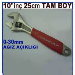 10' Ayarlı İngiliz Anahtarı 25cm 10'Kurbacık