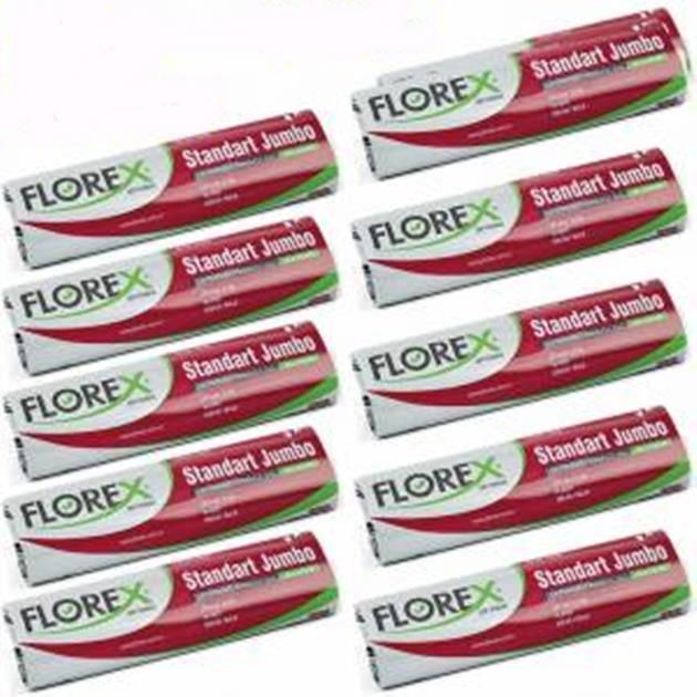 10 Rulo Toplam 100 adet Jumbo Çöp Torbası 80x110cm