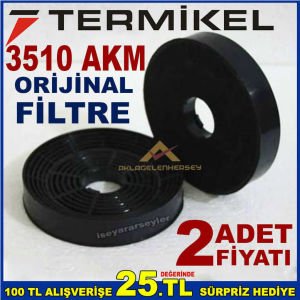 TERMİKEL 3510 AKM ANKASTRE DAVLUMBAZ FİLTRESİ 3510 AKM ASPİRATÖR KARBON FİLTRE