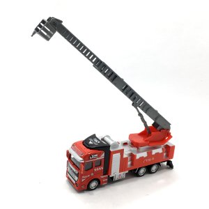 Die Cast Metal Kabinli 20cm İtfaiye Kamyonu Koleksiyon Aracı Merdivenli Model