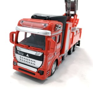 Die Cast Metal Kabinli 20cm İtfaiye Kamyonu Koleksiyon Aracı Merdivenli Model