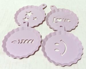 Suncook 4 Adet Farklı Desenlerde ve Renklerde Süsleme Şablonu    Sağlığa Zararsız Maddeden Üretim