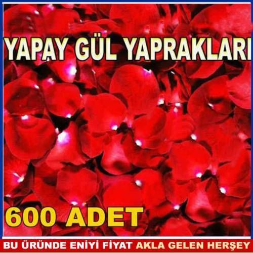 Yapay Kırmızı Gül Yaprakları Nikah,Düğün,Parti Dekoru,Sevgiliye Show ile Hediye Sunumu 600ad 5cm