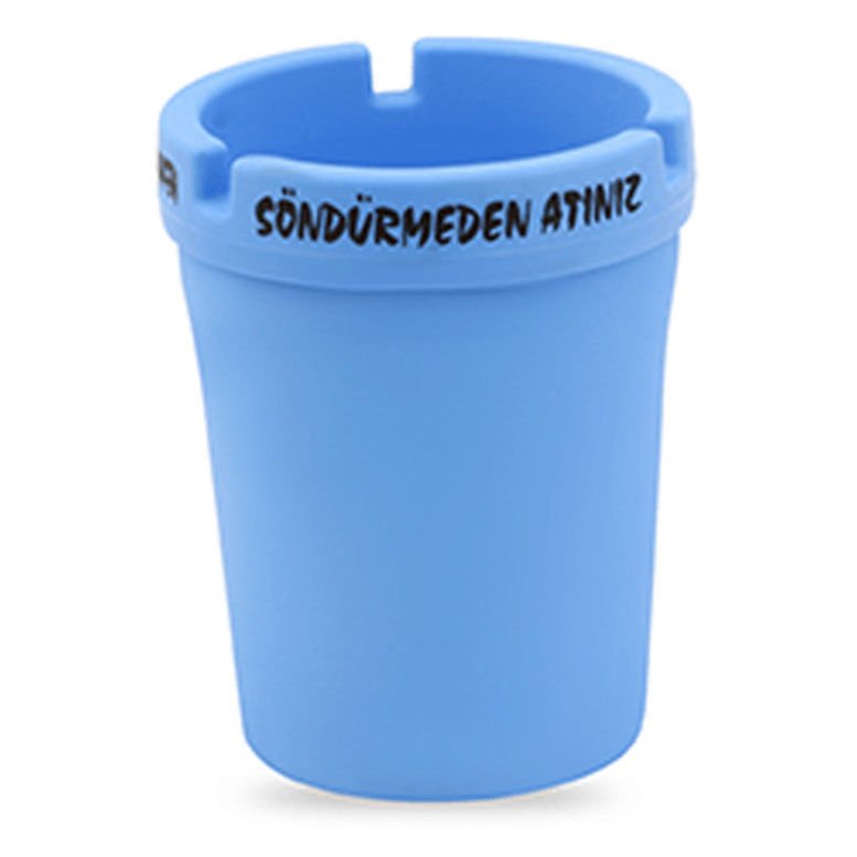 Sigara Dumanını Hapseden Kokusuz Dekoratif Mavi Renkli Küllük