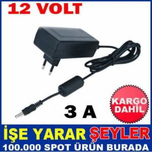 12v 3 Amper Kaliteli Sağlam Trafolu Adaptör