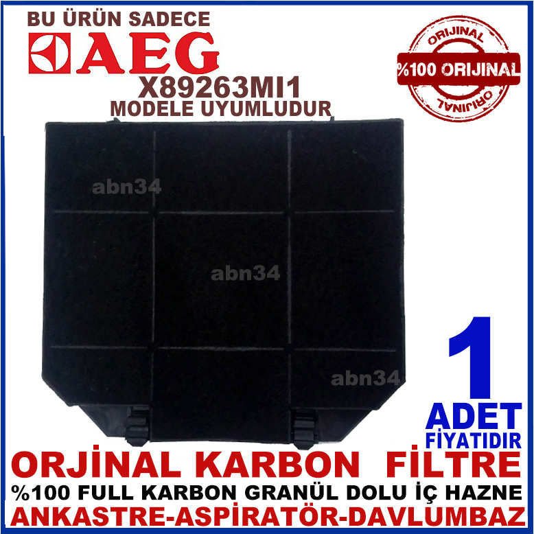 AEG X89263MI1 ANKASTRE DAVLUMBAZ ASPİRATÖR KARBON FİLTRESİ-1013