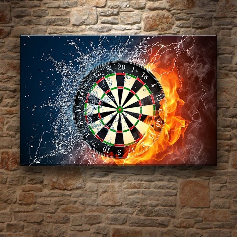 YANAN DART TAHTASI 7 değişen ölçü ORİJİNAL KANVAS TABLO