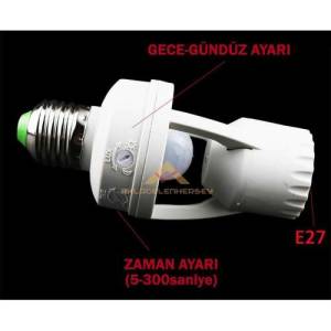 360° HAREKET SENSÖRLÜ PRATİK E27 DÖNÜŞTÜRÜCÜ DUY