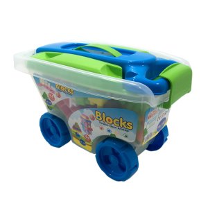 Çekçek Arabalı 64Parça Legolu Yaratıcı Tren Kasası Zevkli Oyuncak Sağlıklı Plastik