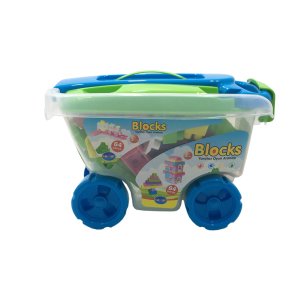 Çekçek Arabalı 64Parça Legolu Yaratıcı Tren Kasası Zevkli Oyuncak Sağlıklı Plastik