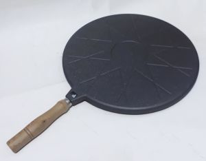 1cm 36cm Çap Derinlik Tek Ahşap Kulplu Granit tava