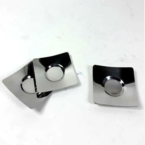 Paslanmaz Çelik Rostfrei 6 Adet Kare Çay Tabağı