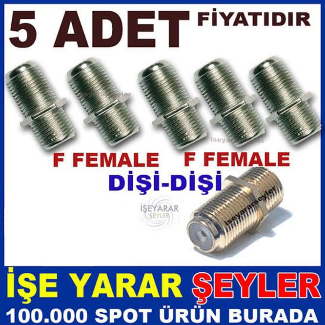 5 ADET KABLO BİRLEŞTİRİCİ F FEMALE KONNEKTÖR