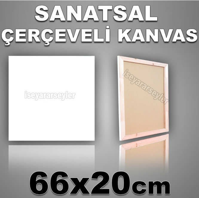 AHŞAP ŞASELİ BOŞ RESİM TUVALİ HAZIR TUAL 66x20