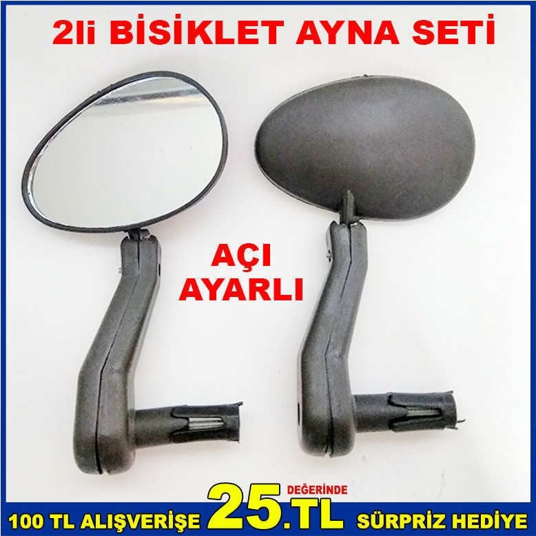 DİREKSİYON KENARINA MONTE BİSİKLET 2li AYNA SETİ