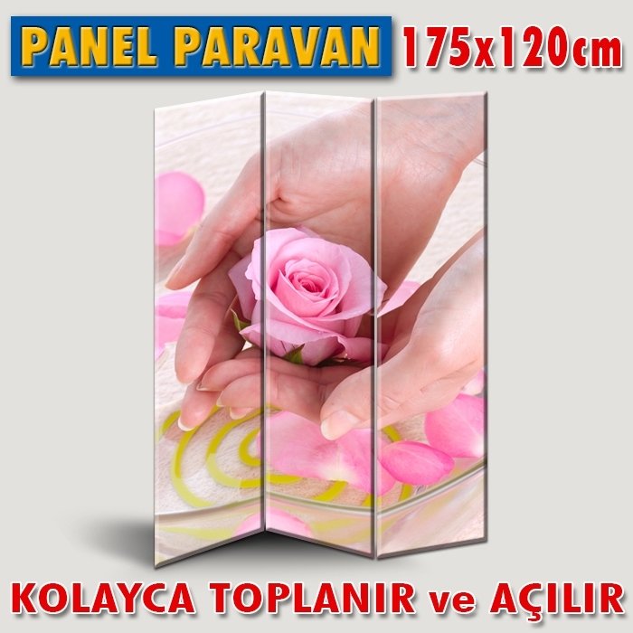 GÖRSELLİ KATLANIR PANEL BÖLME SİSTEMİ - PEMBE DOKUNUŞ
