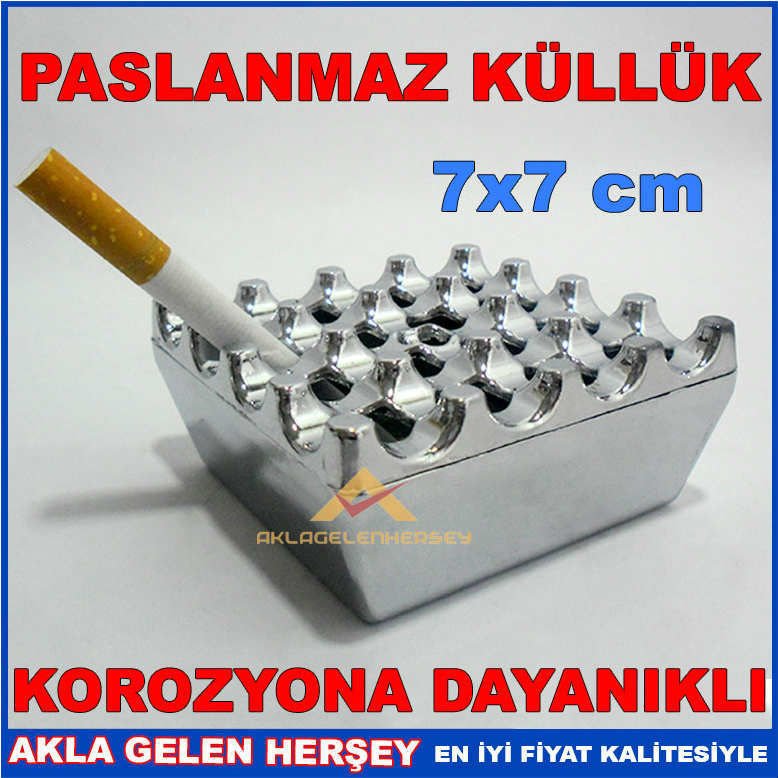 KROM KAPLAMA IZGARA DÖKÜM KÜL TABLASI KARE-KROM