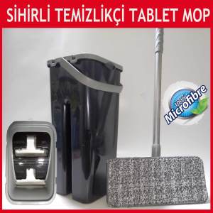 Microfiber Tablet Mop Çift Hazne Siyah Kovalı Ultra Temizlik Seti 4+4=8 Litre Kova+Metal Sap ve Paspas Fiyata Dahil Yıkama-Durulama ve Kurutma Hazneli Tam Set