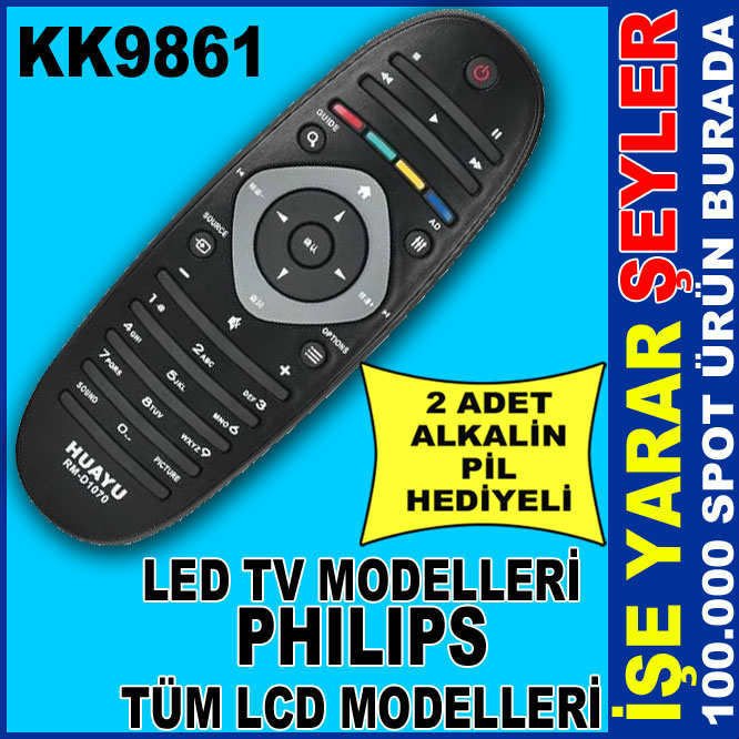 PHILIPS LCD LED TV ORJİNAL TV KUMANDASI RM-L1070