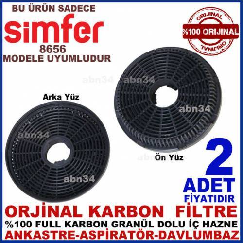 Simfer Ankastre Davlumbaz Filtresi,Simfer 8656 Model Davlumbaz Ankastre Aspiratör Karbon Filtre-1009