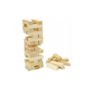 Ahşap Denge Oyunu Jenga 54 parça MDF Ağacından 23x7cm Büyük Boy Janga Oyunu Ahşap Kule Gökdelen