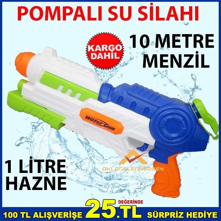 10 MT MENZİLLİ 42CM BÜYÜK POMPALI SU TABANCASI