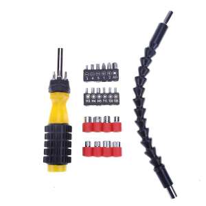 Spiral Uzatma Mafsallı 29 Parça Kıvrımlı Tornavida ve Lokma Seti