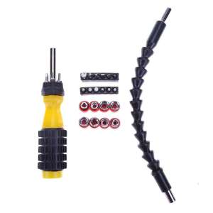 Spiral Uzatma Mafsallı 29 Parça Kıvrımlı Tornavida ve Lokma Seti