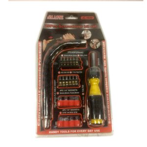 Spiral Uzatma Mafsallı 29 Parça Kıvrımlı Tornavida ve Lokma Seti