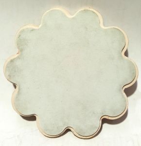 El İşlemeli 19x19x1cm Ebatta Seramik Nihale Çaydanlık Altlığı