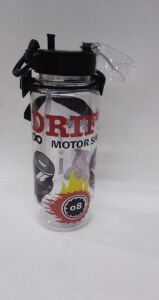 Siyah Renk Suluk Drif Show Motor Action Erkek Suluk Pipetli 500ml Su Matarası Kırılmayan En Sağlıklı İçecek Kabı