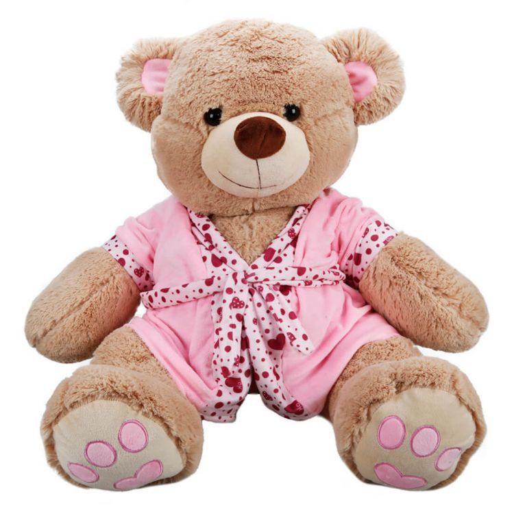 Oturan Bornozlu Peluş Ayı