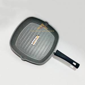 İç Yüzeyi Özel Kanallı Döküm Aluminyum Granit Kaplama Izgara Tavası