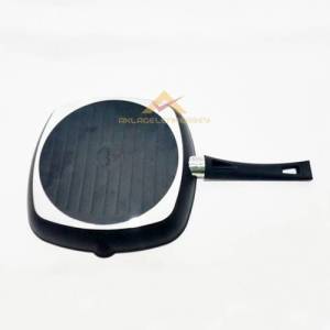 İç Yüzeyi Özel Kanallı Döküm Aluminyum Granit Kaplama Izgara Tavası