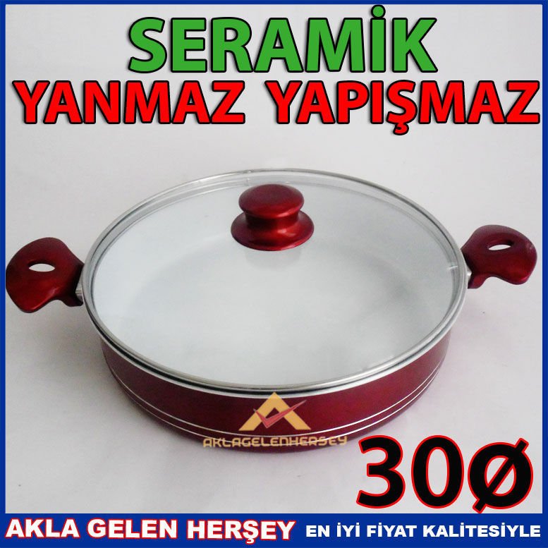 30cm YANMAZ SERAMİK BASIK KARNIYARIK TENCERESİ