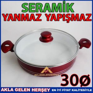 30cm YANMAZ SERAMİK BASIK KARNIYARIK TENCERESİ