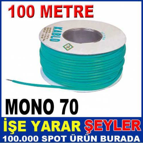100mt. Kablo 0014 Yeşil Mono Mikrofon Kablosu