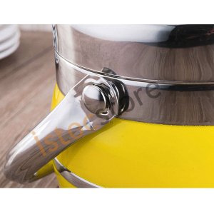 Paslanmaz Çelik 2Bölmeli Kulplu Yemek Termosu Korumalı Sefer Tası