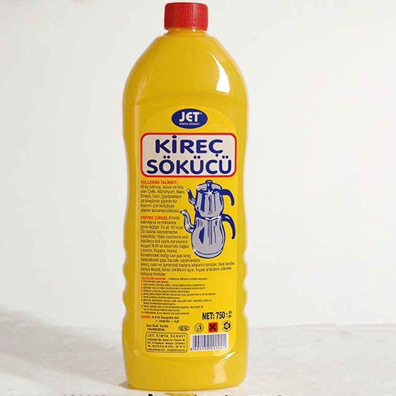 Jet Kimya 750gr Kireç Sökücü Metal Mutfak Eşyaları İçin Birebir Pratik Temizleyici Kireç Sökücü