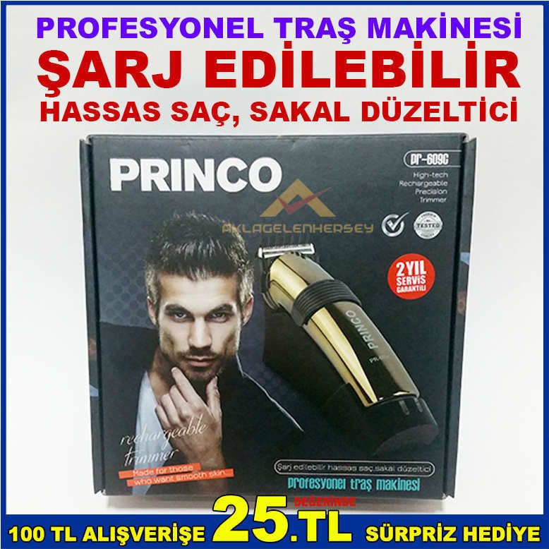 ŞARJI EDİLEBİLİR HASSAS SAÇ SAKAL DÜZELTİCİ TRAŞ MAKİNESİ