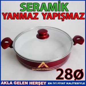 28cm YANMAZ SERAMİK BASIK KARNIYARIK TENCERESİ