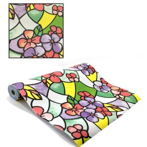 Vitray Desenli 45cm Eninde Yapışkanlı Dekoratif Cam Filmi 1 Metre Fiyatıdır